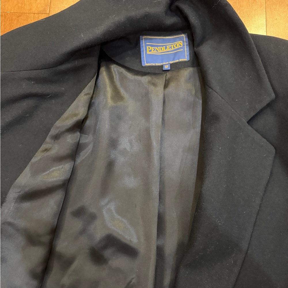 Pendleton Black Wool Double Breasted Coat - image 3